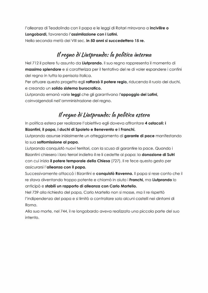 L'ultima invasione
germanica
Le origini dei Longobardi
I Longobardi furono l'ultimo popolo di stirpe germanica a invadere l'Italia. Erano
or