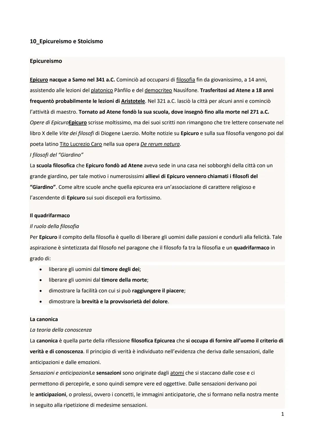 Epicureismo e stoicismo 