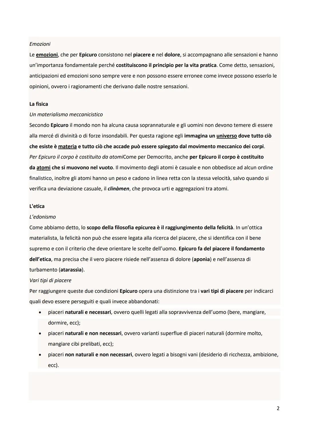 10_Epicureismo e Stoicismo
Epicureismo
Epicuro nacque a Samo nel 341 a.C. Cominciò ad occuparsi di filosofia fin da giovanissimo, a 14 anni,