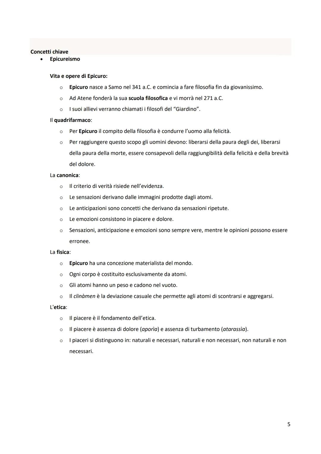 10_Epicureismo e Stoicismo
Epicureismo
Epicuro nacque a Samo nel 341 a.C. Cominciò ad occuparsi di filosofia fin da giovanissimo, a 14 anni,