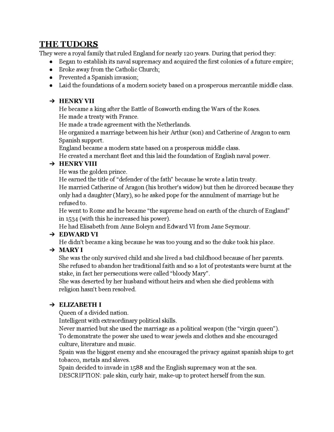 FROM TUDORS TO SHAKESPEARE