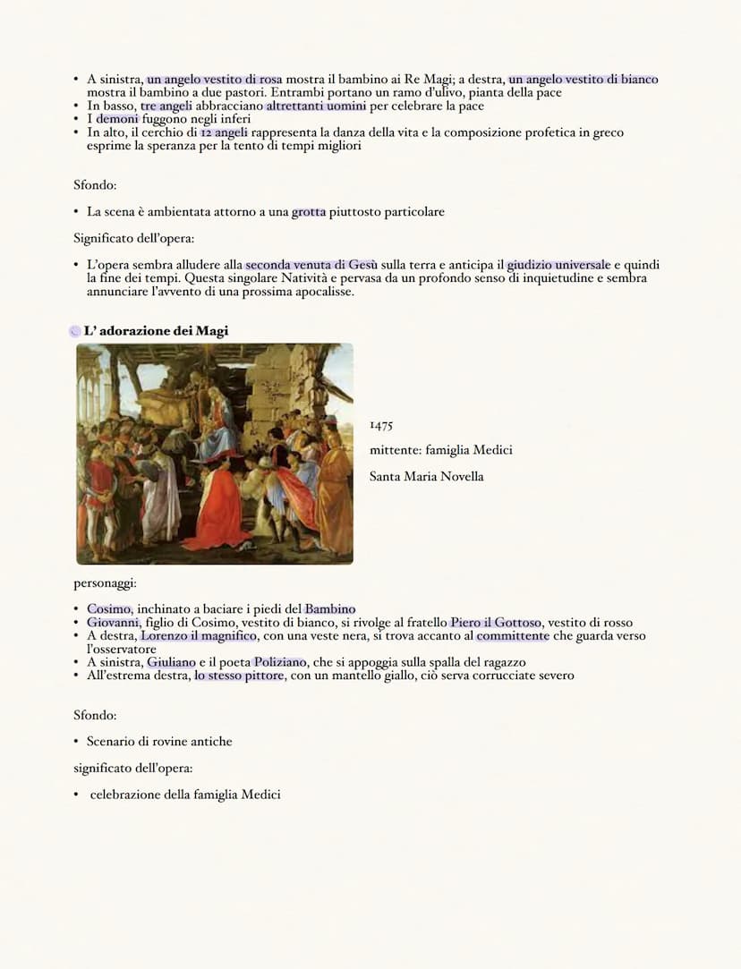 Biografia
Sandro Botticelli
Nasce nel 1445 a Firenze. Era figlio di un conciatori di pelli e fratello di un
abile orafo, a quest'ultimo deve