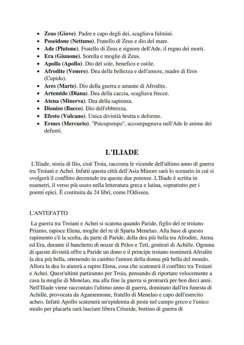 EPICA: I POEMI OMERICI
INTRODUZIONE: LA "QUESTIONE OMERICA".
Iliade e Odissea sono opere importantissime, non solo per la cultura greca ma
a