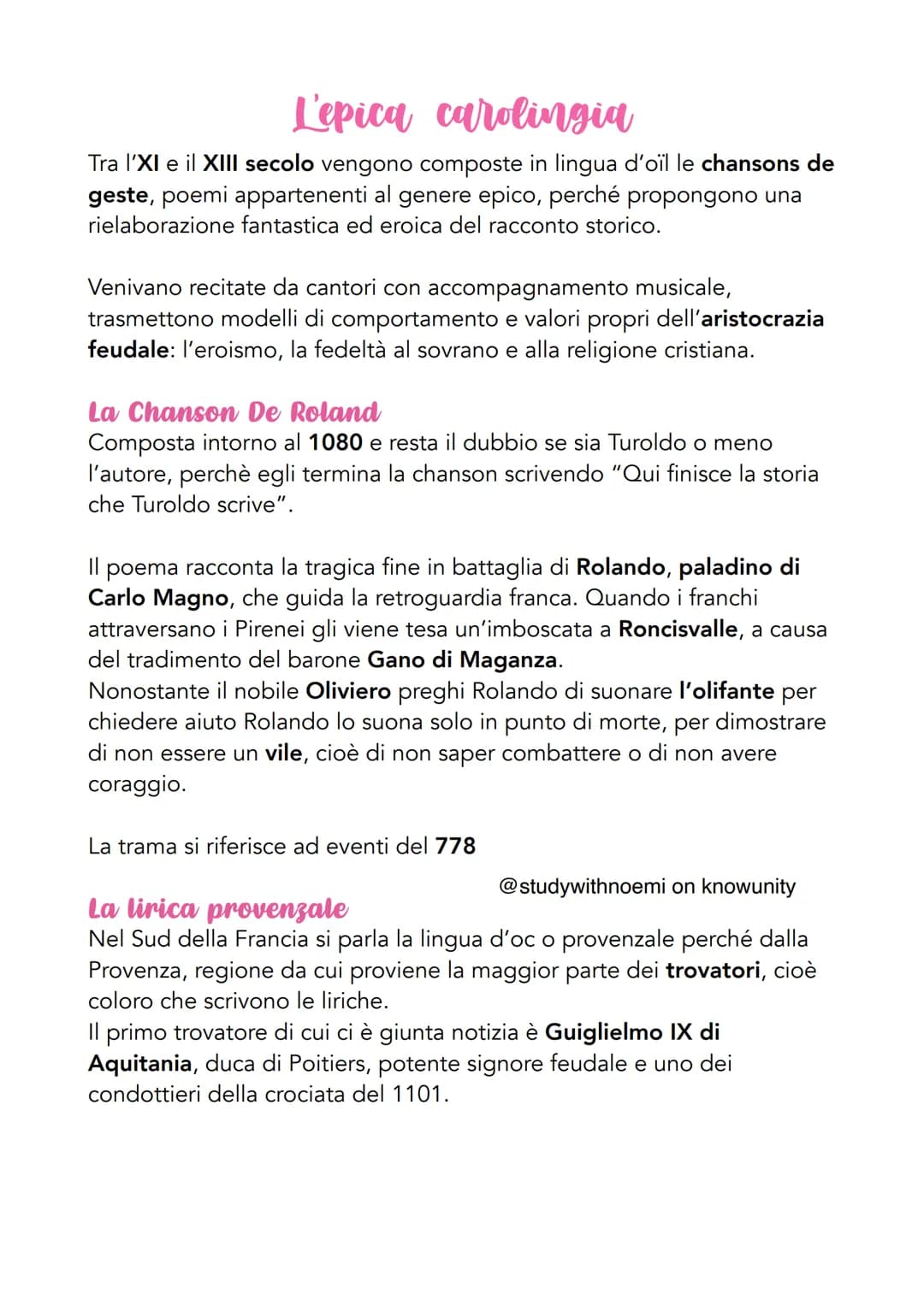 Il Medioevo
@studywithnoemi
on knowunity
Cosa si intende per Medioevo
Il nome Medioevo si deve agli Umanisti della prima metà del
Quattrocen
