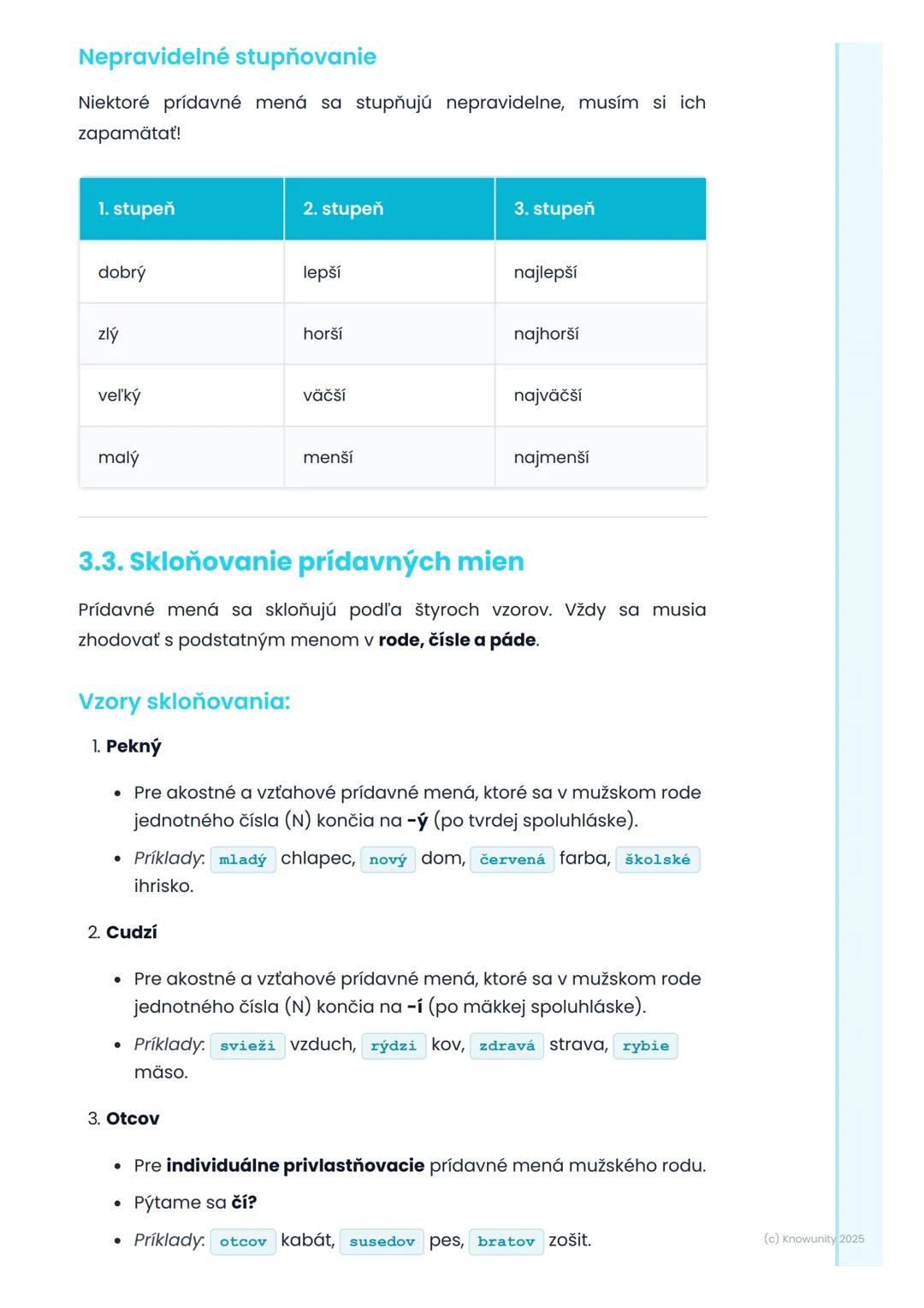 # Prídavné mená

## 1. Úvod do prídavných mien

Prídavné mená sú veľmi dôležité slová v slovenčine! Pomáhajú nám
opisovať podstatné mená - č