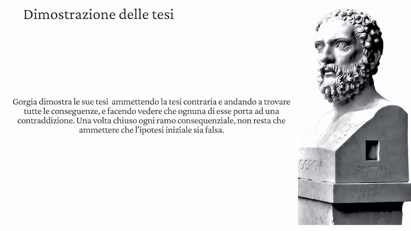Gorgia
Sofista Le tre tesi
• Nulla esiste
• Se qualcosa esistesse, non sarebbe conoscibile dagli
uomini
• Se anche fosse conoscibile non sar