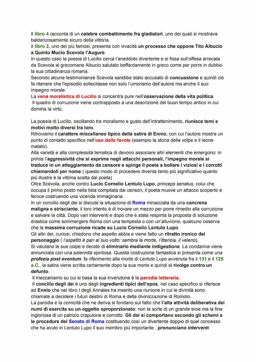 Lucilio
Gaio Lucilio nasce a Suessa Aurunca, città del Lazio al confine con la Campania, da una
famiglia nobile appartenente al ceto equestr