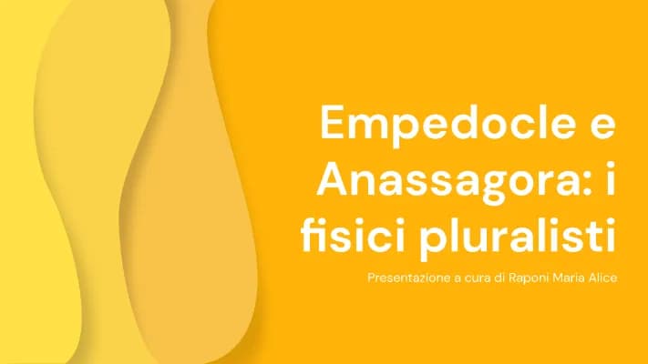 Know Empedocle, Anassagora e i fisici pluralisti thumbnail