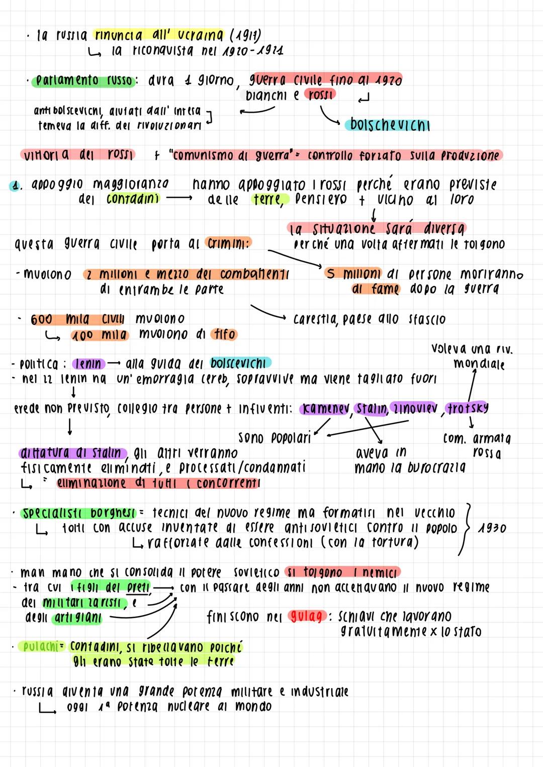 # Rivoluzione russa

- la russia paese + grande d' europa
- L la guerra va molto male, nel 1917 esce dalla guerrae perde territori
- non era