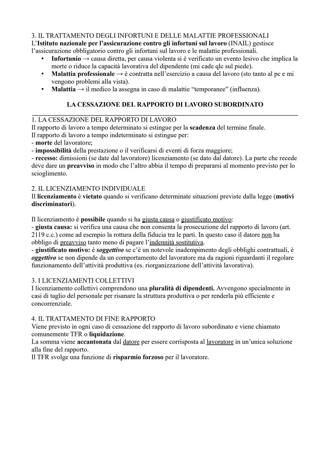 IL DIRITTO DEL LAVORO
1. TUTELA DEI LAVORATORI
Il lavoro è il mezzo di sussistenza per i lavoratori ed è elemento vitale dell'impresa e dell