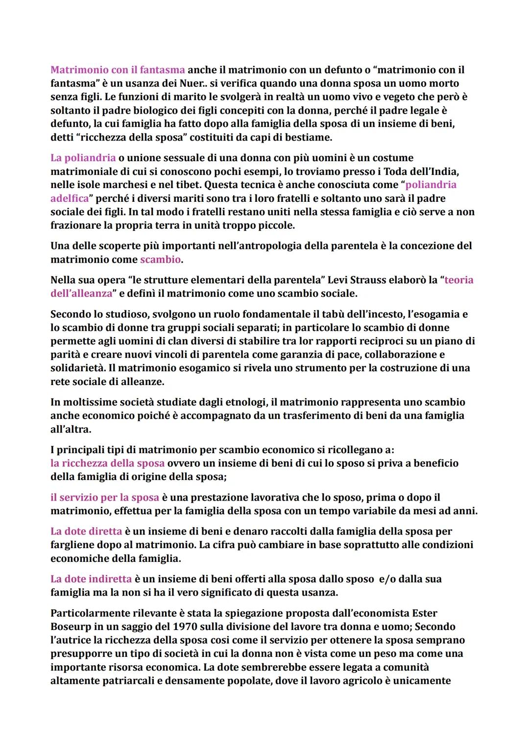 La Parentela
Le relazioni di parentela sono un fenomeno universale perché in tutte le società umane
le persone sono legate da vincoli che tr