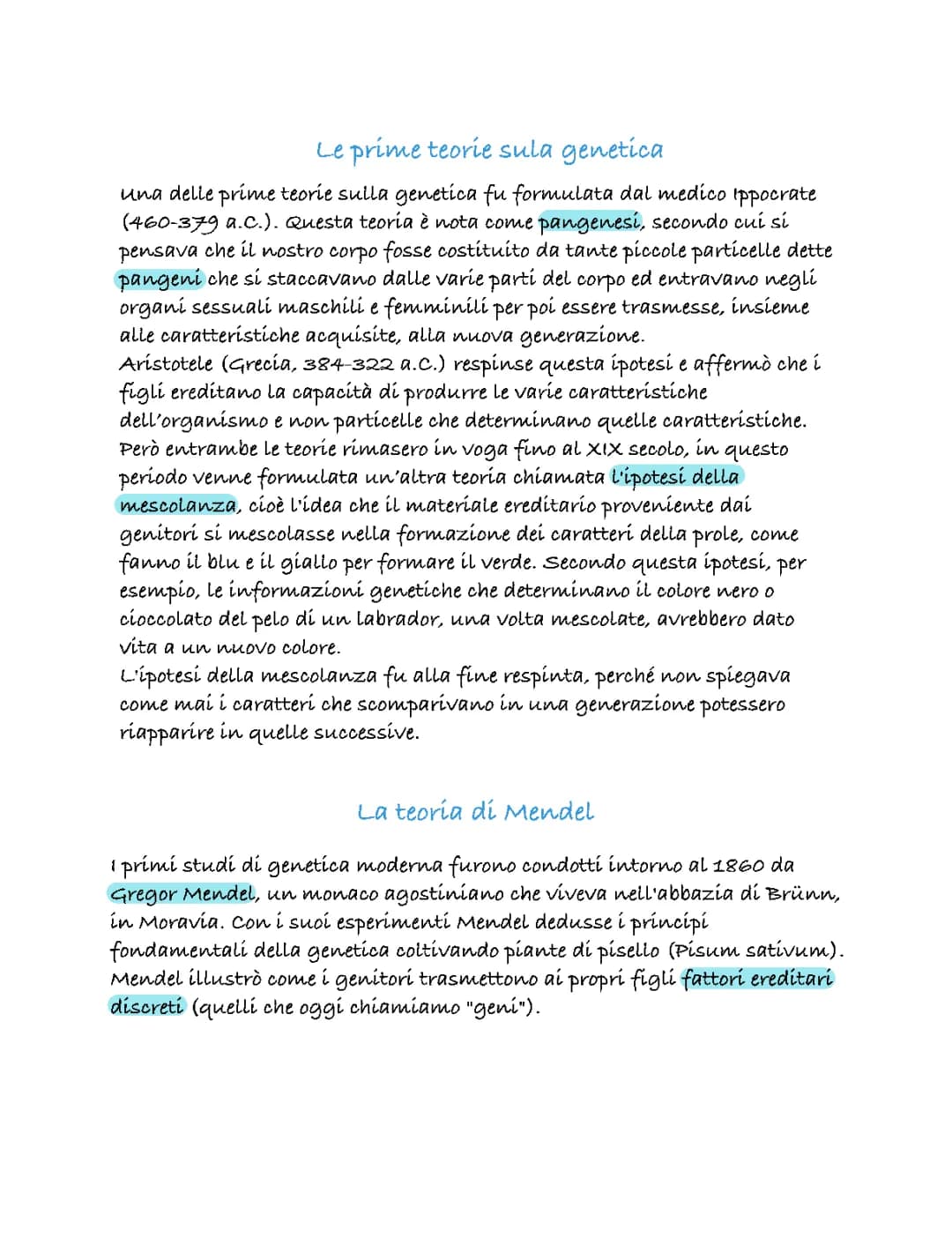 Le Leggi di Mendel Facili: Prima e Seconda Legge, Riassunti e Schemi