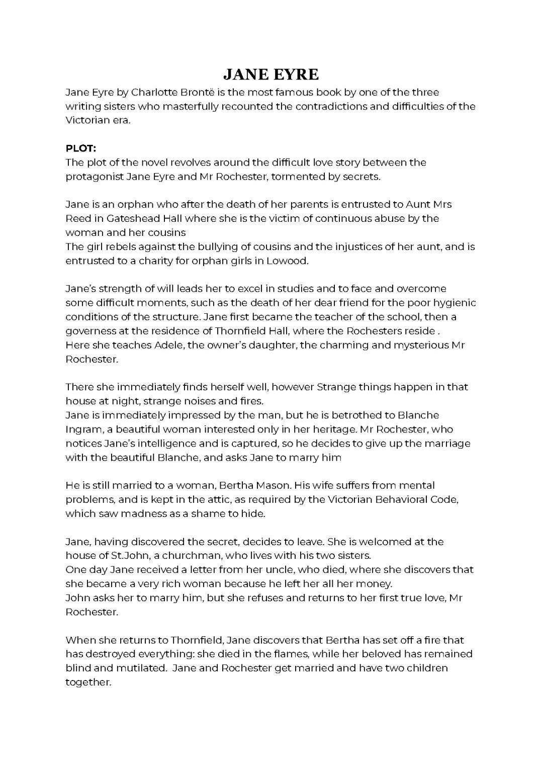 Jane Eyre - Riassunto e Recensione Completa