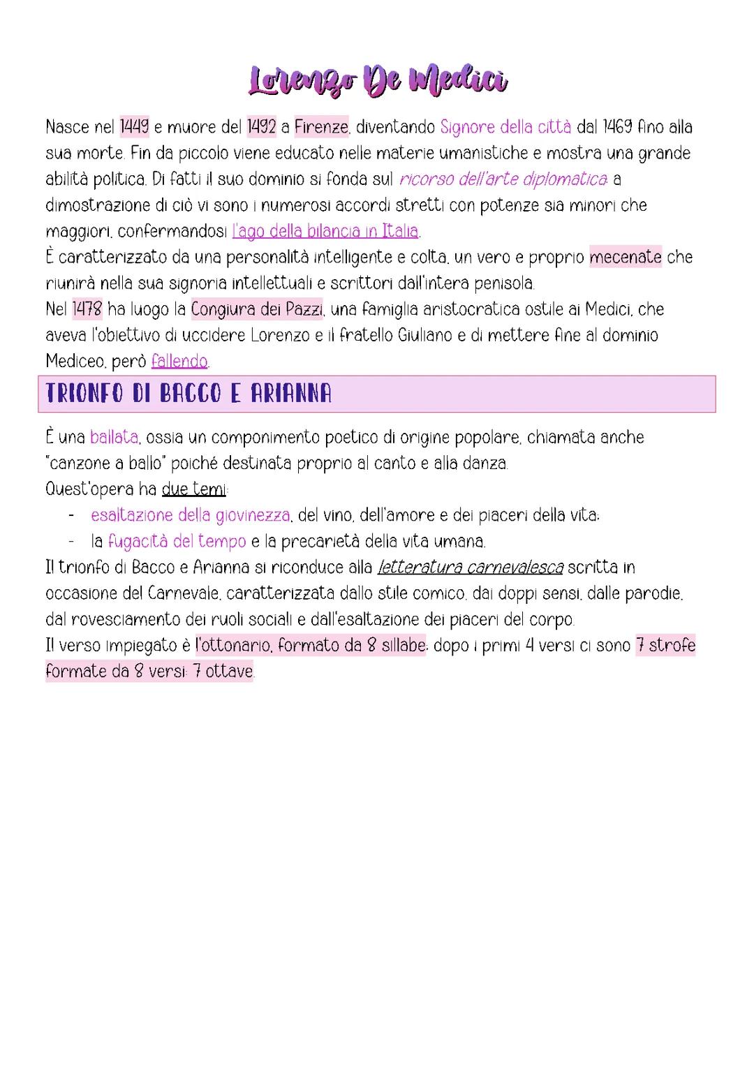 Lorenzo de' Medici - Il Trionfo di Bacco e Arianna