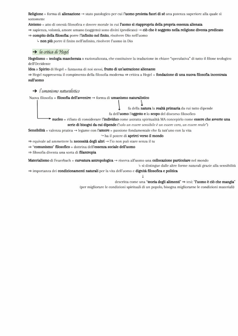 Feuerbach
● Destra e sinistra hegeliana: caratteri generali
1831 Hegel muore → divisione tra "vecchi hegeliani" e "giovani hegeliani"
1837 →