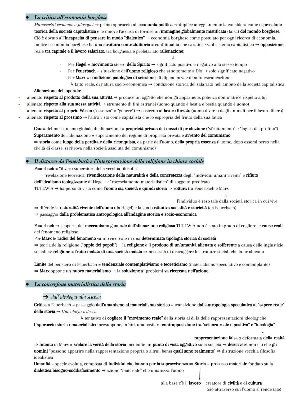 Feuerbach
● Destra e sinistra hegeliana: caratteri generali
1831 Hegel muore → divisione tra "vecchi hegeliani" e "giovani hegeliani"
1837 →
