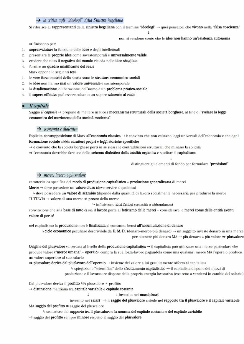Feuerbach
● Destra e sinistra hegeliana: caratteri generali
1831 Hegel muore → divisione tra "vecchi hegeliani" e "giovani hegeliani"
1837 →
