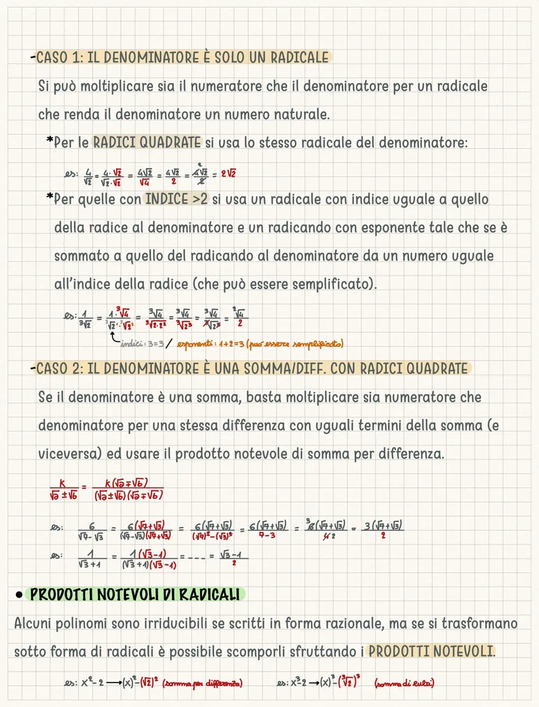 I radicali
Gli insiemi numerici principali sono 4: N (numeri naturali), 2 (numeri relativi), Q
(numeri razionali) ed R che li contiene tutti