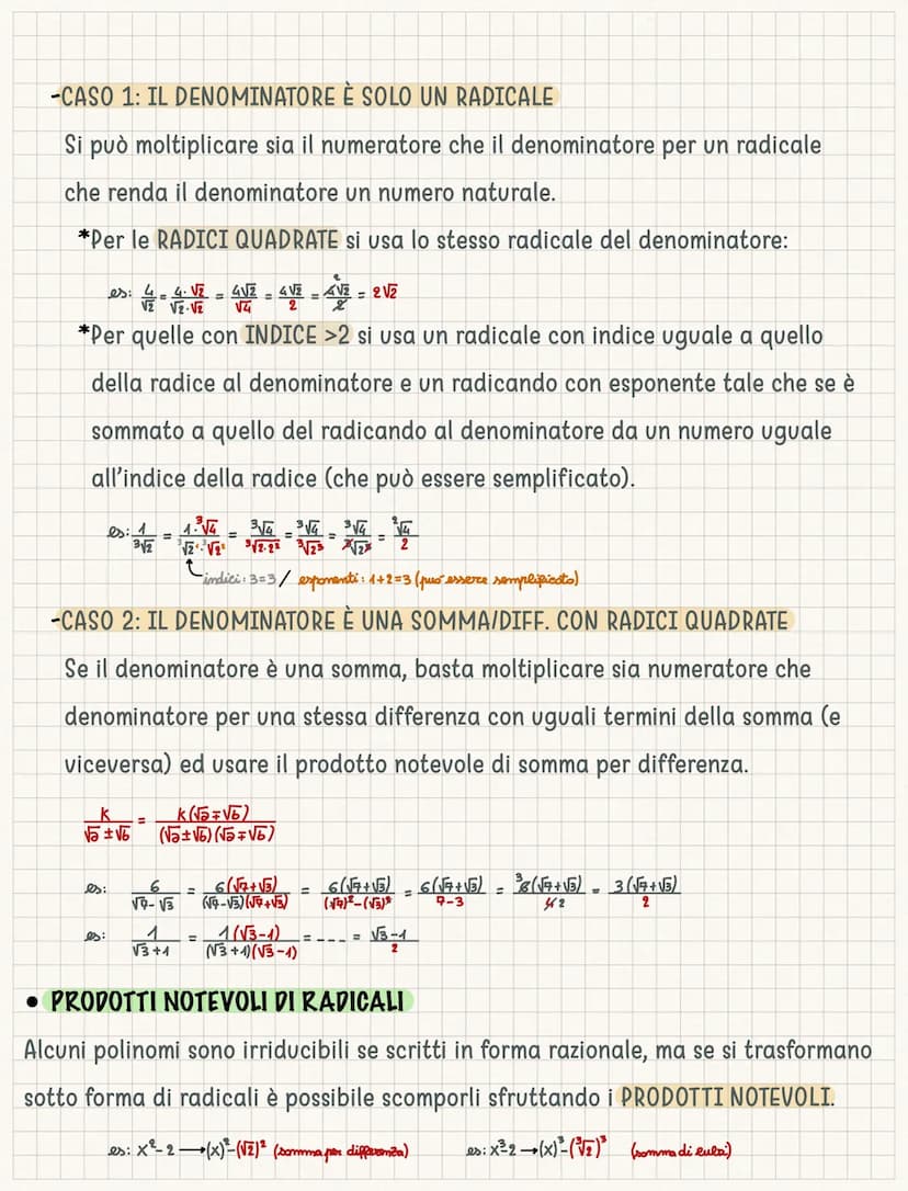 I radicali
Gli insiemi numerici principali sono 4: N (numeri naturali), 2 (numeri relativi), Q
(numeri razionali) ed R che li contiene tutti