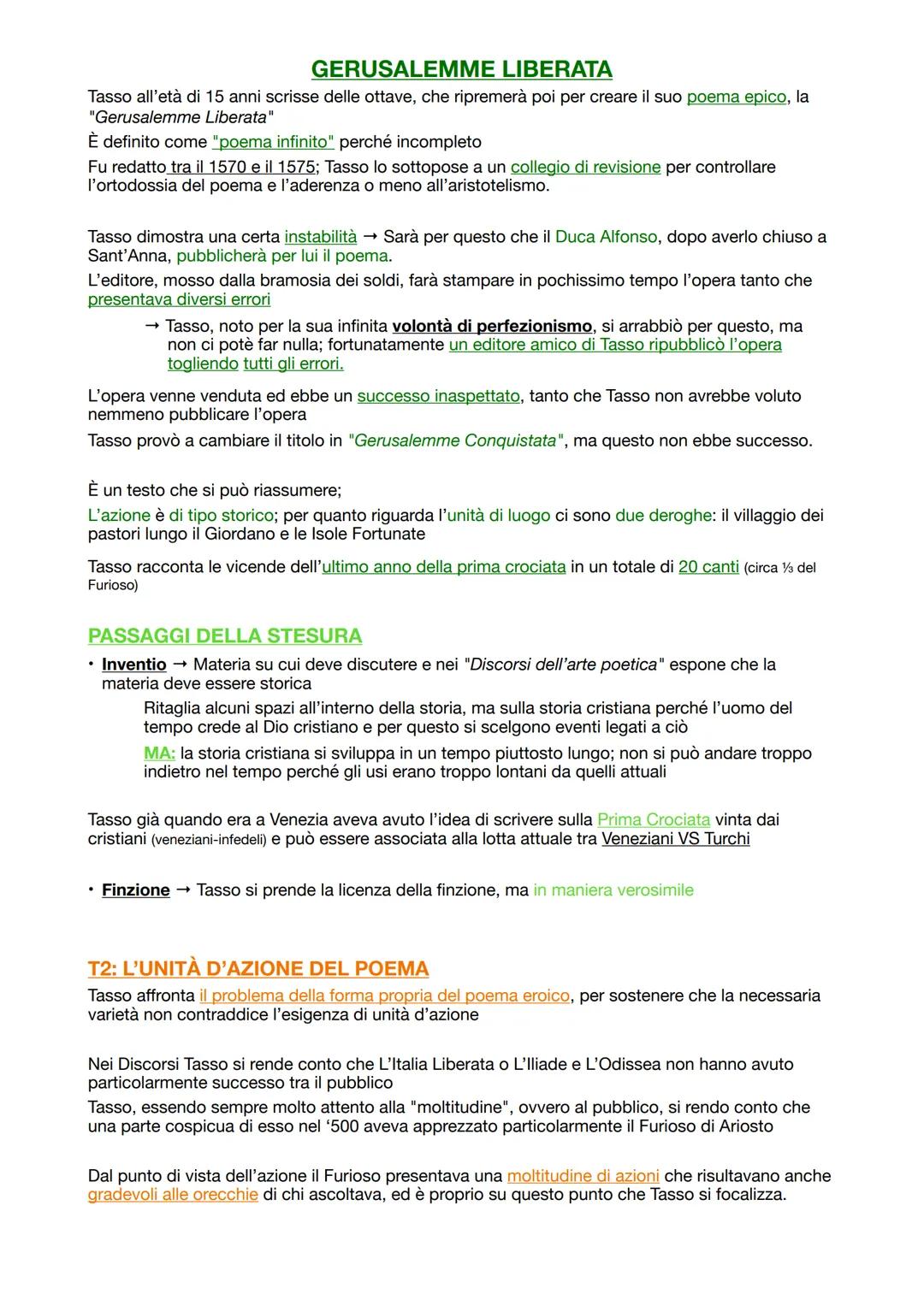 Torquato Tasso e Gerusalemme Liberata