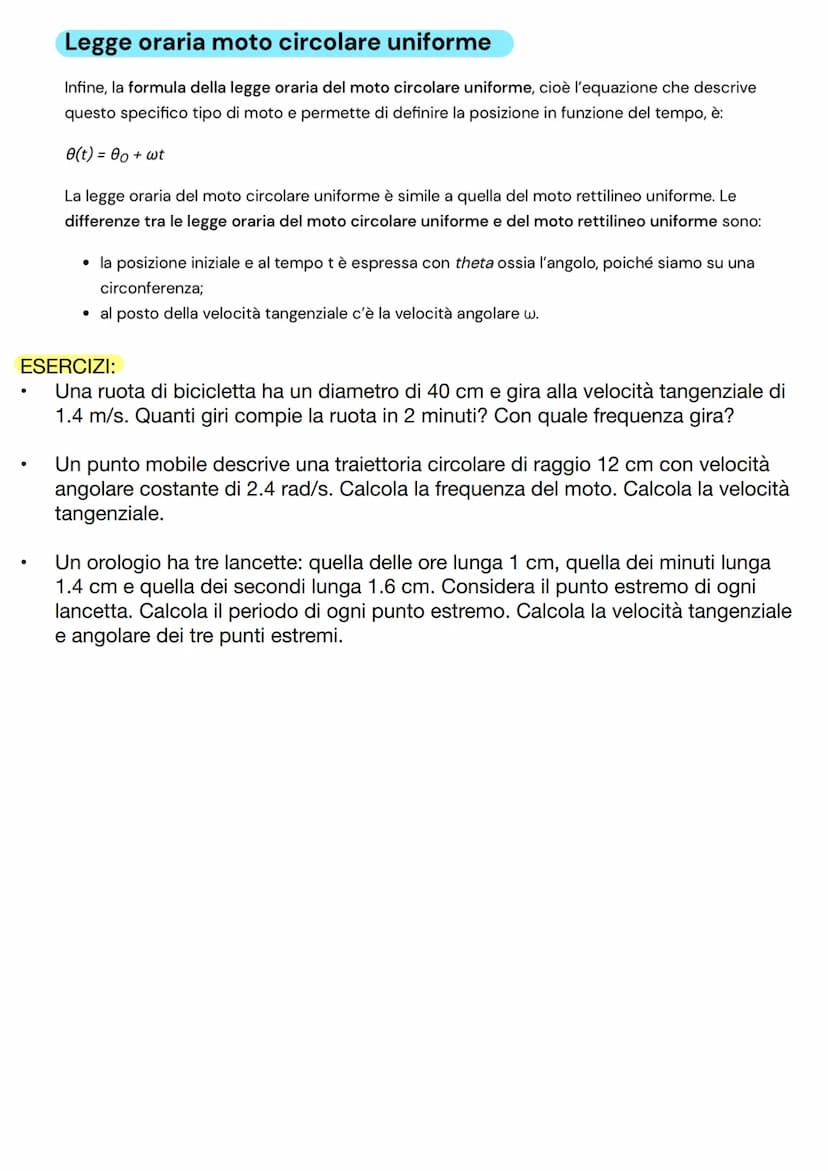 Moto circolare uniforme
Nel MUC, Moto Circolare Uniforme, un corpo si muove lungo una circonferenza a
velocità costante in modulo, ma non in