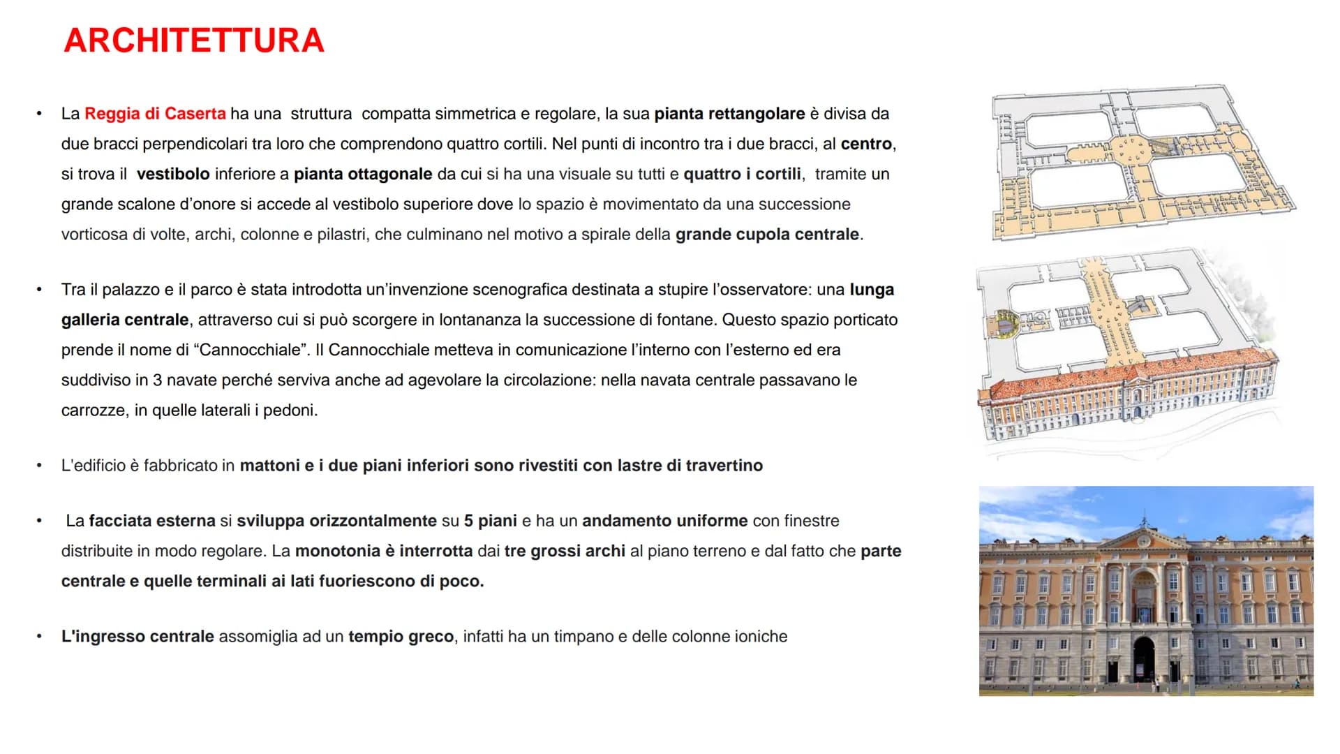 ●
●
.
●
●
Reggia di Caserta
La Reggia di Caserta fu costruita per volere di Carlo di Borbone, Re di Napoli perché voleva avere una reggia
al