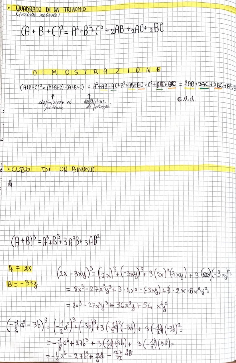 
<p>La formula per ottenere il quadrato di un binomio è la seguente:<br />
(A + B)² = A² + B² + 2·A·B</p>
<p>Per ottenere il quadrato del pr