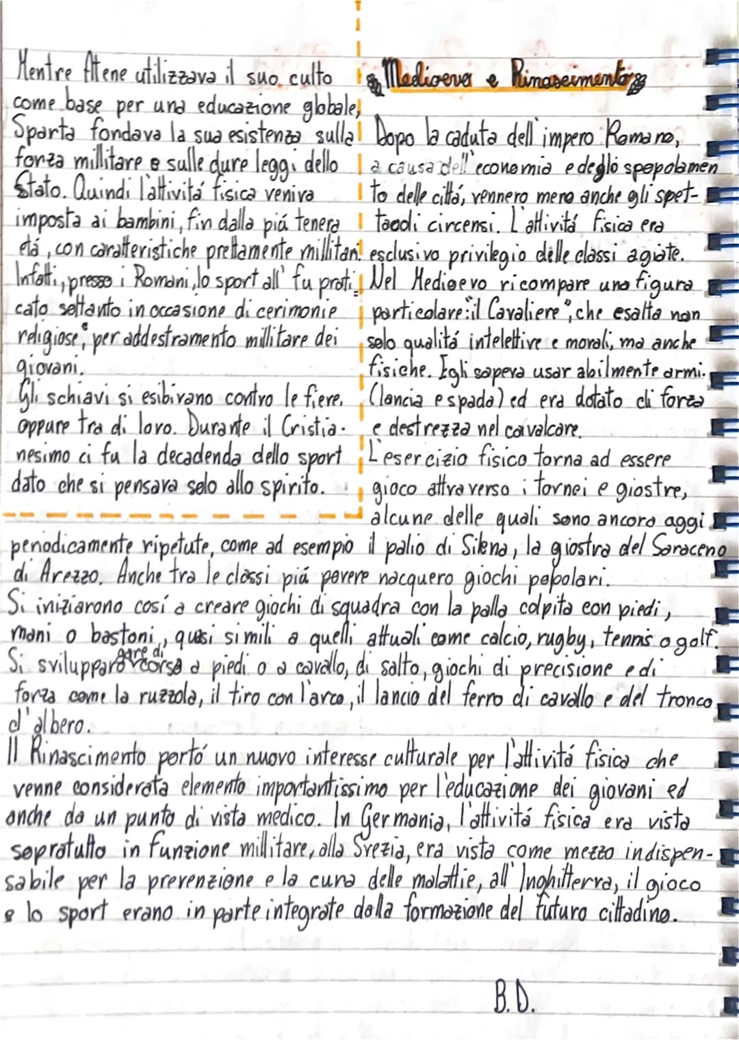 Medioever & Rinascimentoz
Mentre Atene utilizzava il suo culto
come base per una educazione globale,
Sparta fondava la sua esistenza sulla! 