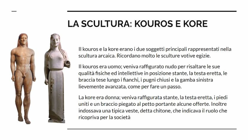 L'ARTE GRECA
Dal XII secolo a.C. al 31 a.C. Periodo di formazione
(dal XII alla metà del VII secolo a.C.)
Questo periodo è suddiviso in:
● p
