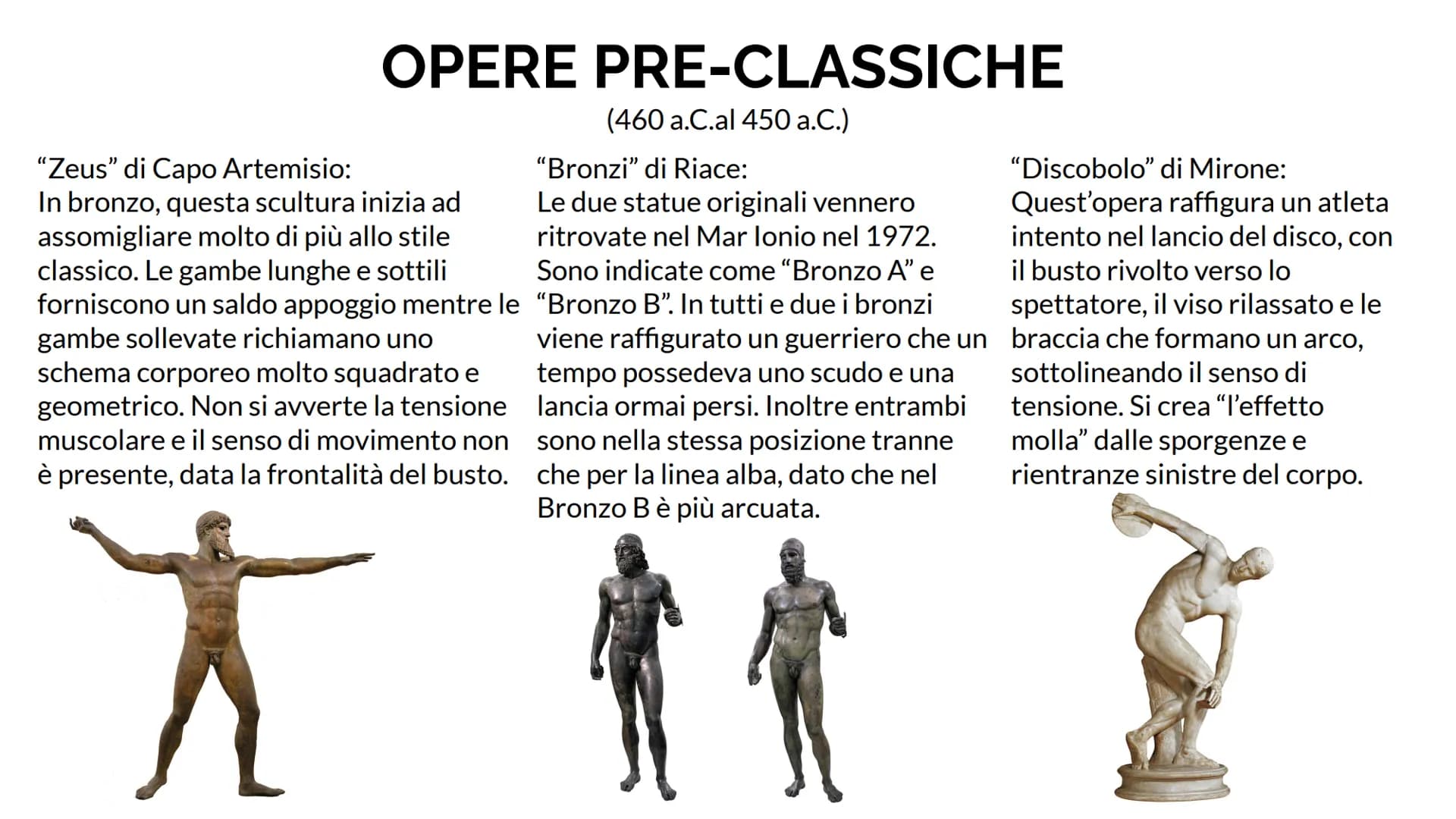 L'ARTE GRECA
Dal XII secolo a.C. al 31 a.C. Periodo di formazione
(dal XII alla metà del VII secolo a.C.)
Questo periodo è suddiviso in:
● p