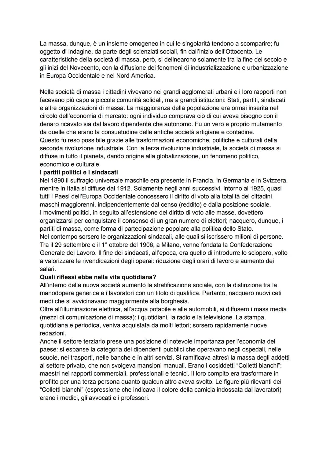 Il lavoro
INTRODUZIONE:
Tra le grandi trasformazioni avvenute tra la fine del XIX secolo e l'inizio del XX
secolo si ricorda la diffusione d