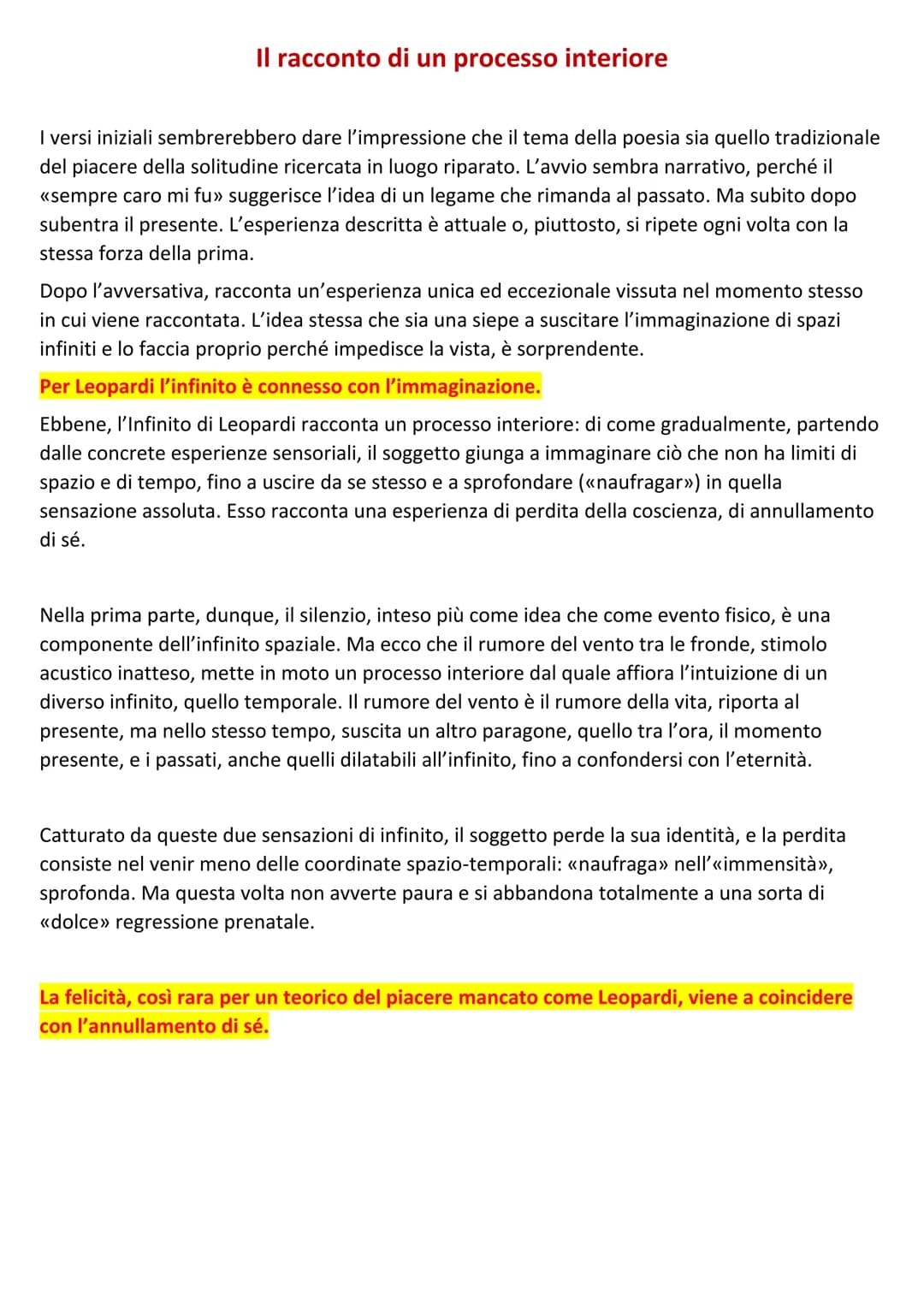 L'INFINITO
"L'infinito", composto a Recanati nel 1819, fu pubblicato una prima volta sulla rivista milanese
<<Il Nuovo Ricoglitore» alla fin