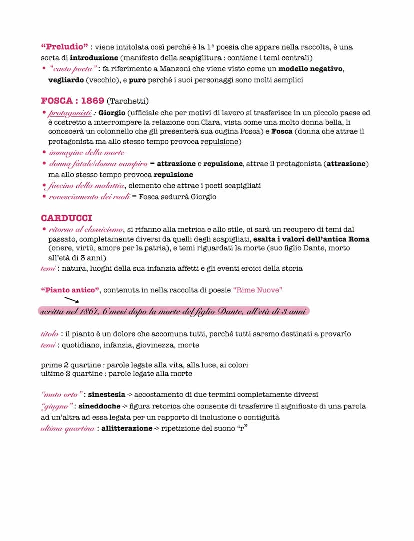 La Scapigliatura
• seconda metà del 1800: Milano e Torino
• movimento artistico-letterario, ma includerà anche altre arti
• "La scapigliatur