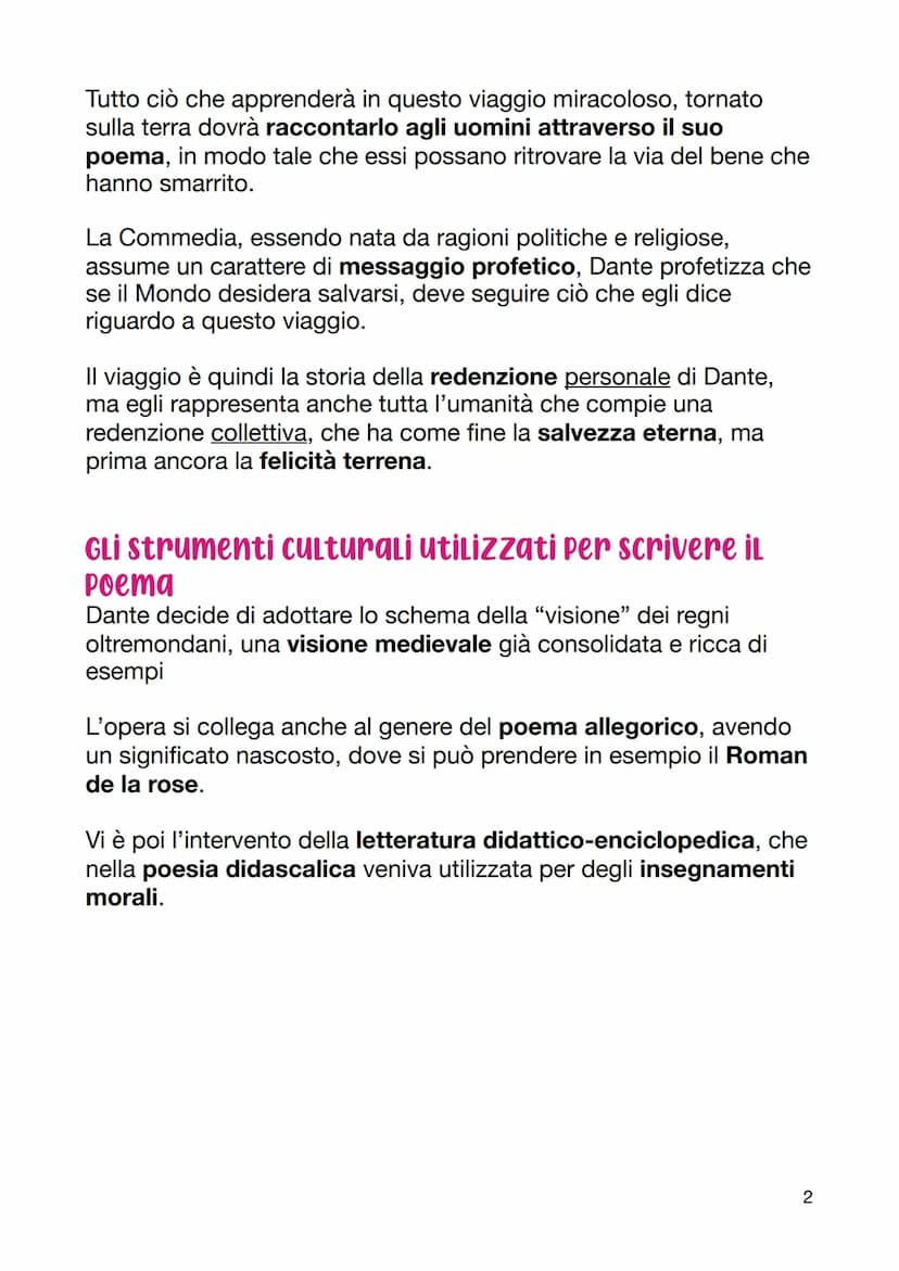 La genesi dell'Opera
La Commedia nasce da una visione:
cupa
apocalittica
catastrofica
tragica
●
●
La Commedia
●
della realtà, Dante vuole ra