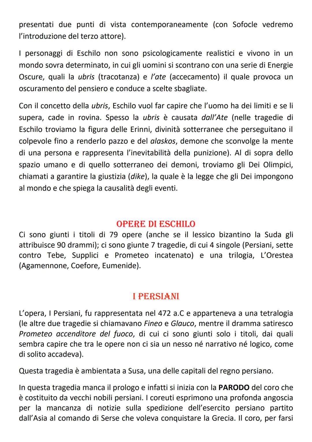 ESCHILO
Eschilo nacque nel 525 a.c. a Eleoisi, vicino Atene, da una famiglia aristocratica
(era figlio di Euforione). Nel 484 vinse il suo p