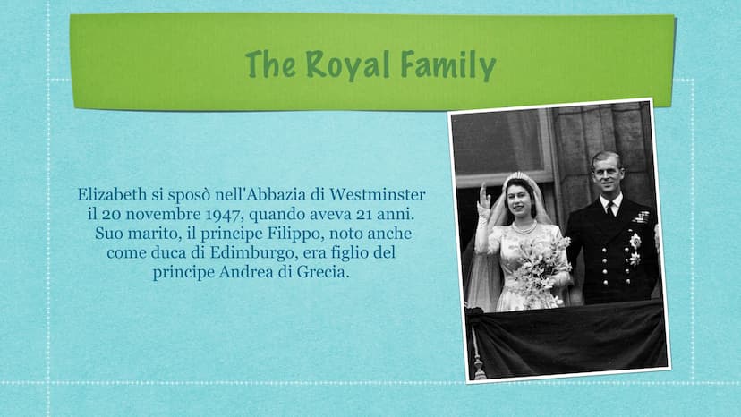 La regina
Elisabetta II Chi è la regina Elisabetta?
Elizabeth Alexandra Mary, che in seguito
sarebbe diventata la regina Elisabetta II, è na