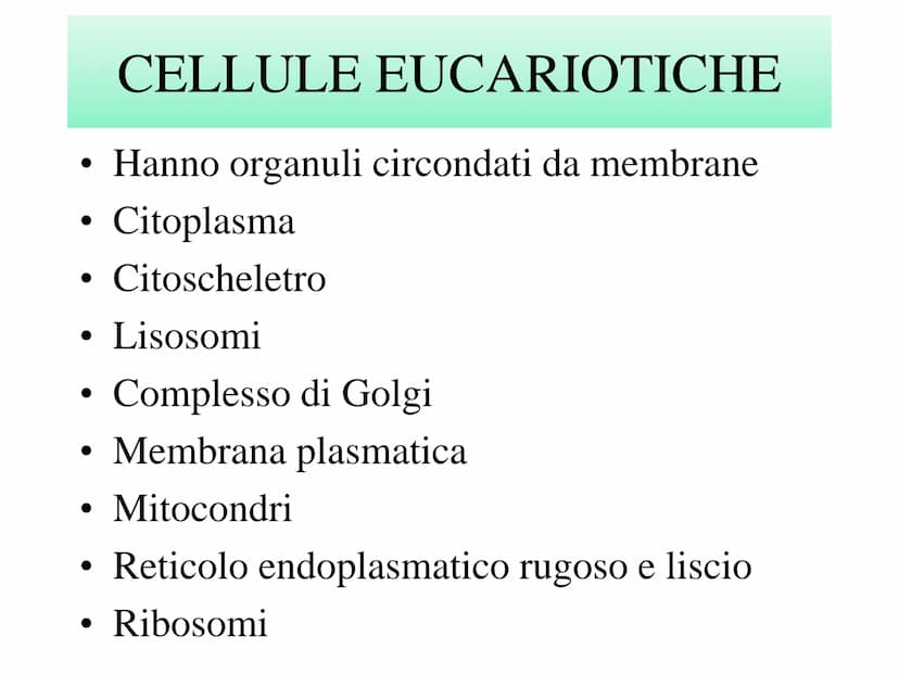 LEZIONE N°2
CELLULE PROCARIOTICHE
ED EUCARIOTICHE La biologia (dal greco bios= vita e logos : = studio= Bios
logos ovvero studio della vita

