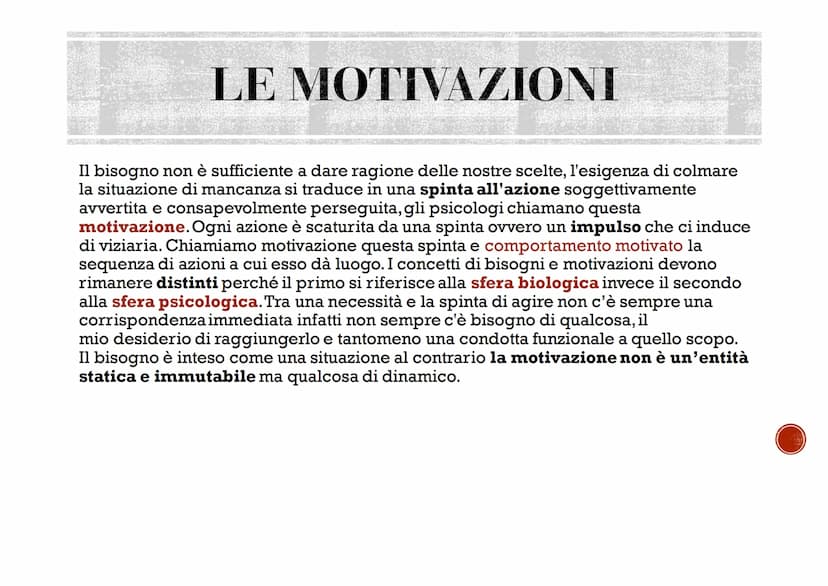 BISOGNI
MOTIVAZIONI
EMOZIONI
Agosti Elisa I BISOGNI
La parola bisogno si riferisce ad una necessità avvertita come importante ed è
possibile