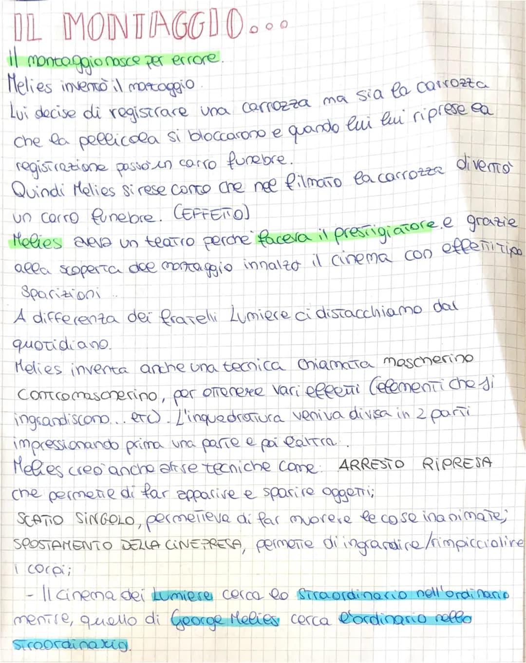 IL MONTAGGIO...
il montaggio nasce per errore.
Melies inventò il martaggio.
Lui decise di registrare una carrozza ma sia la carrozza.
che la