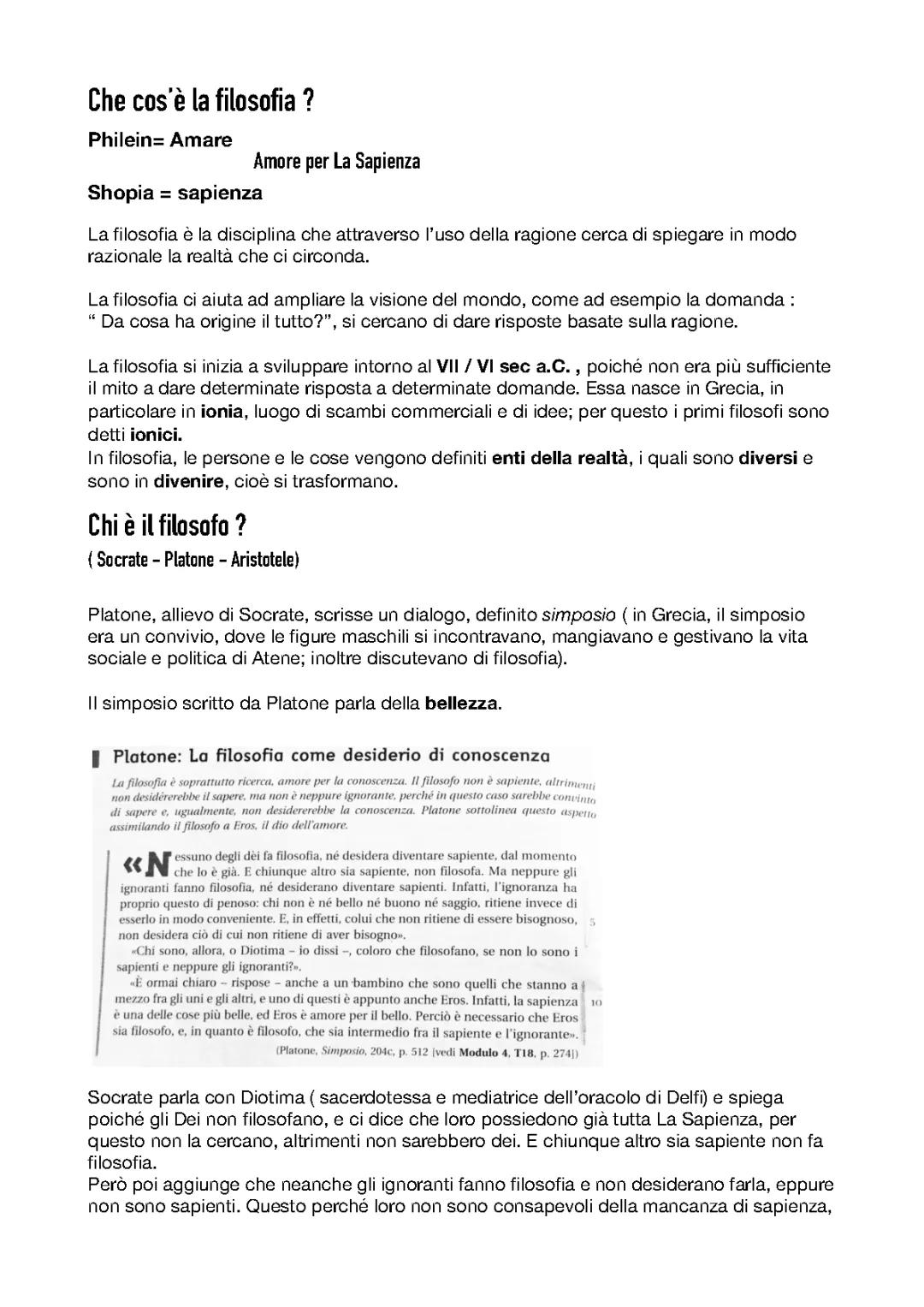 Cos’è la filosofia, I filosofi ionici e i pitagorici 