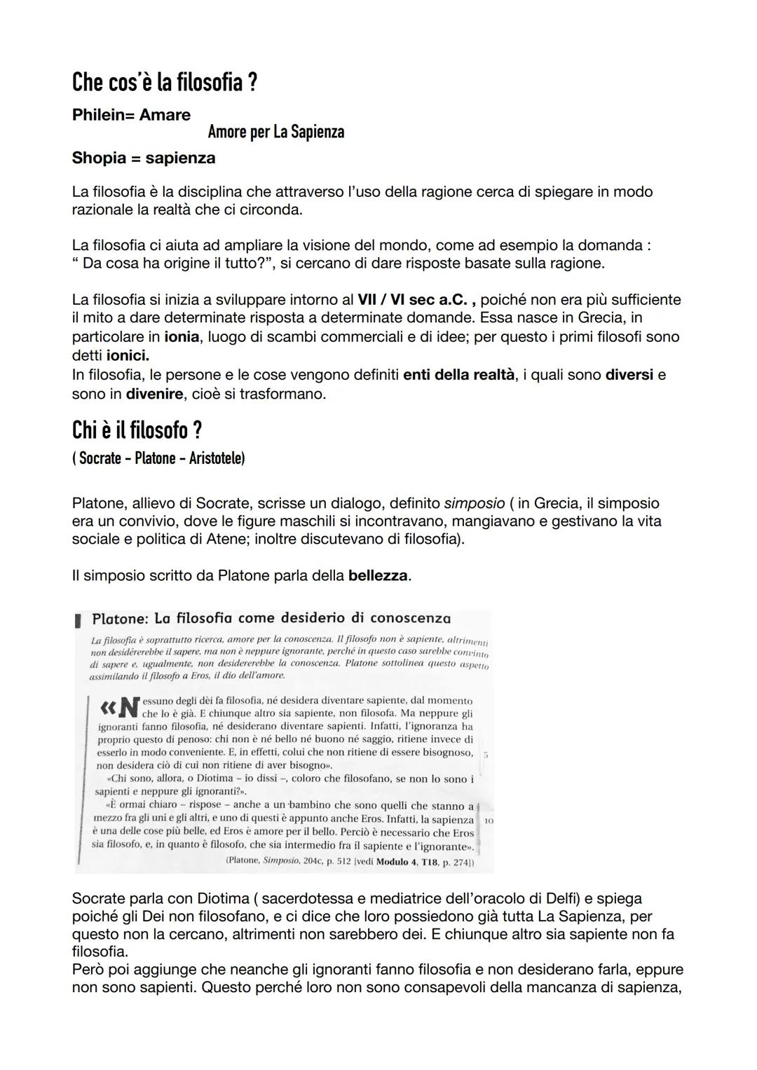 Che cos'è la filosofia ?
Philein- Amare
Amore per La Sapienza
Shopia
= sapienza
La filosofia è la disciplina che attraverso l'uso della ragi