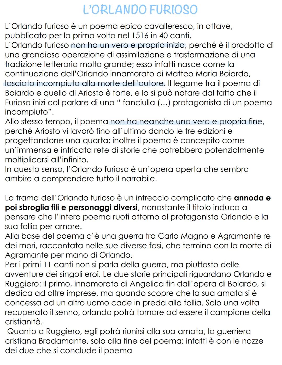 IL POEMA EPICO CAVALLERESCO
È un poema epico che deriva dalla fusione del ciclo carolingio (chanson
de Geste - chanson de Roland) e del cicl