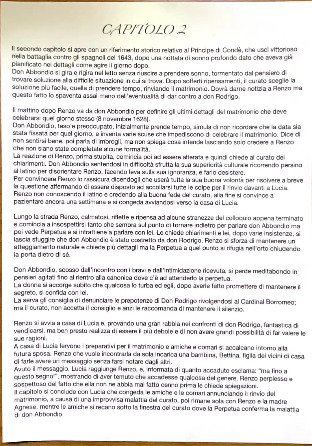 CAPITOLO 2
Il secondo capitolo si apre con un riferimento storico relativo al Principe di Condè, che uscì vittorioso
nella battaglia contro 