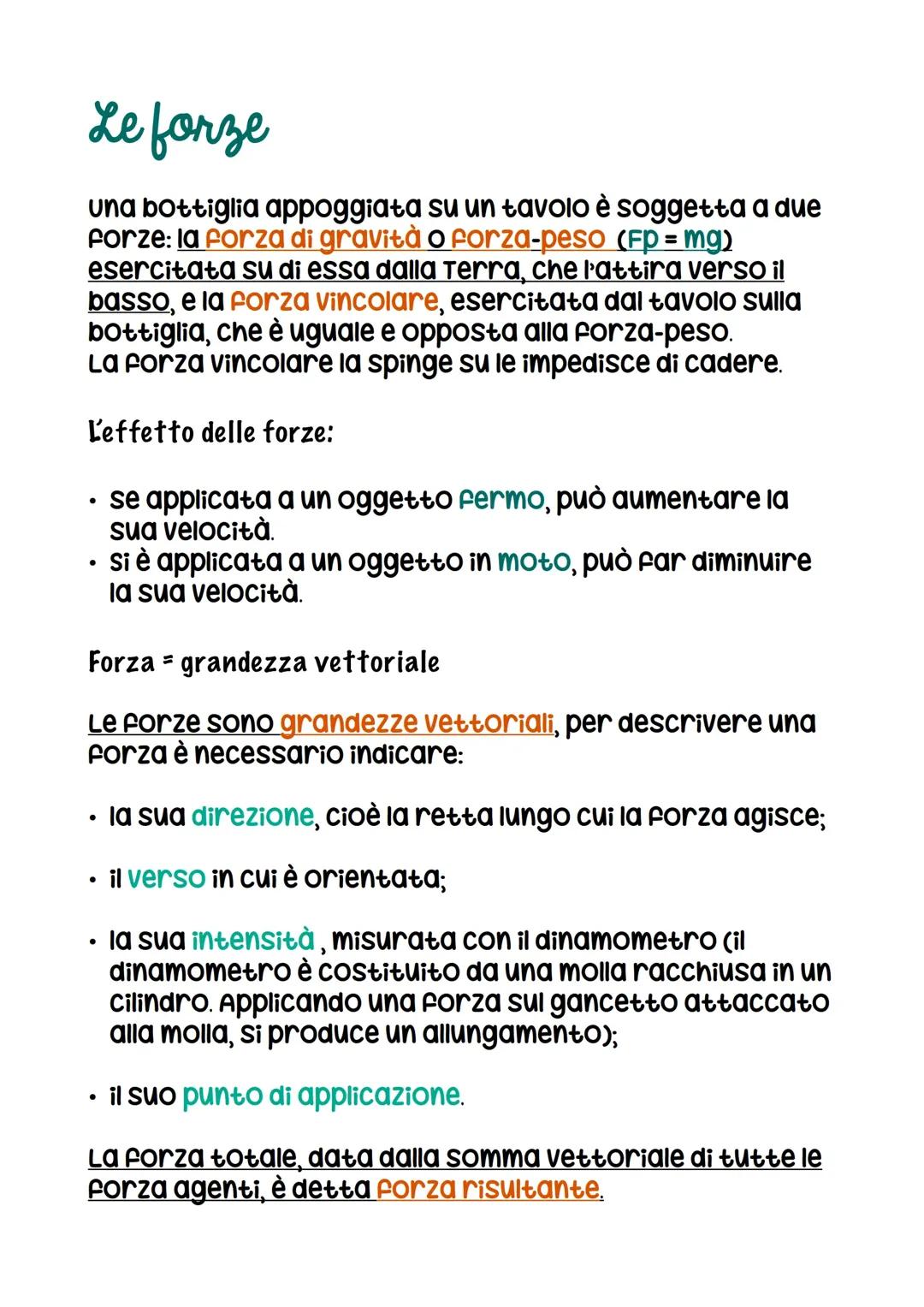 Le forze e la pressione