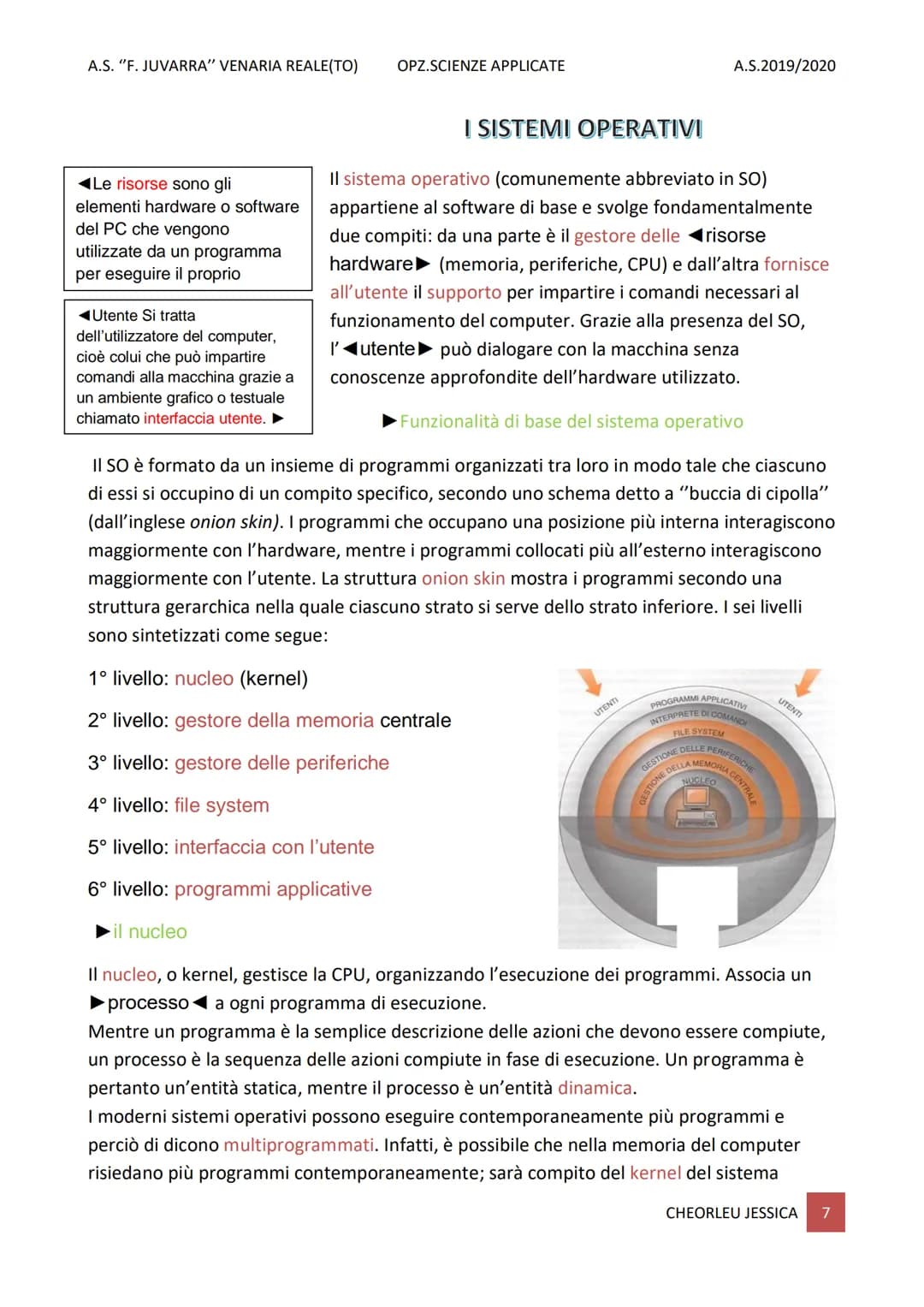 A.S. "F. JUVARRA" VENARIA REALE(TO)
Le risorse sono gli
elementi hardware o software
del PC che vengono
utilizzate da un programma
per esegu