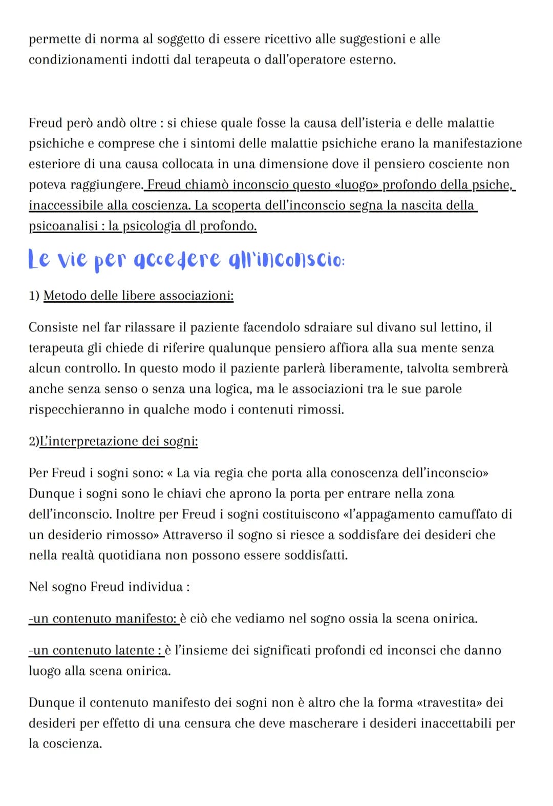 Sigmund Freud
Freud fu il padre della psicoanalisi.La psicoanalisi è letteralmente «analisi della
psiche»> È una teoria elaborata da Freud p