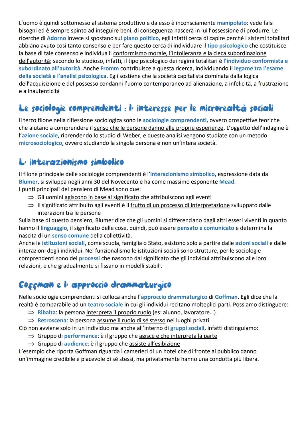 Dopo i classici: prospettive
sociologiche a confronto
Il funzionalisme
Il funzionalismo è un approccio sociologico che consiste nello studia