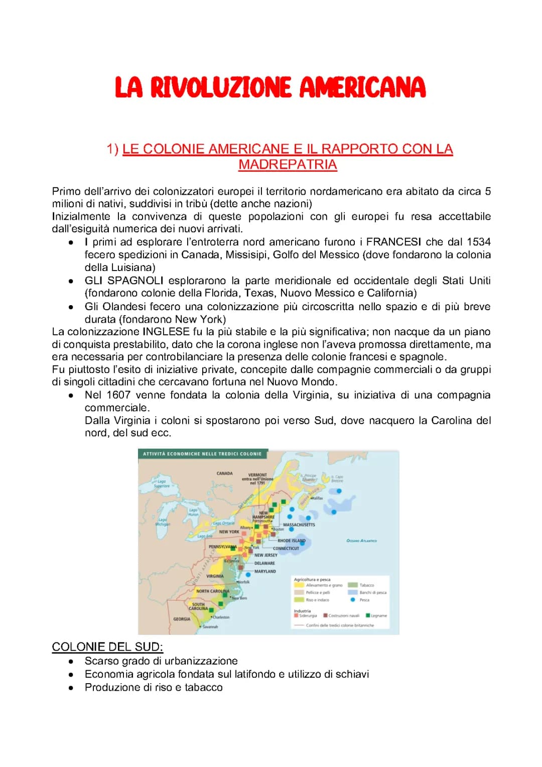 La rivoluzione Americana 