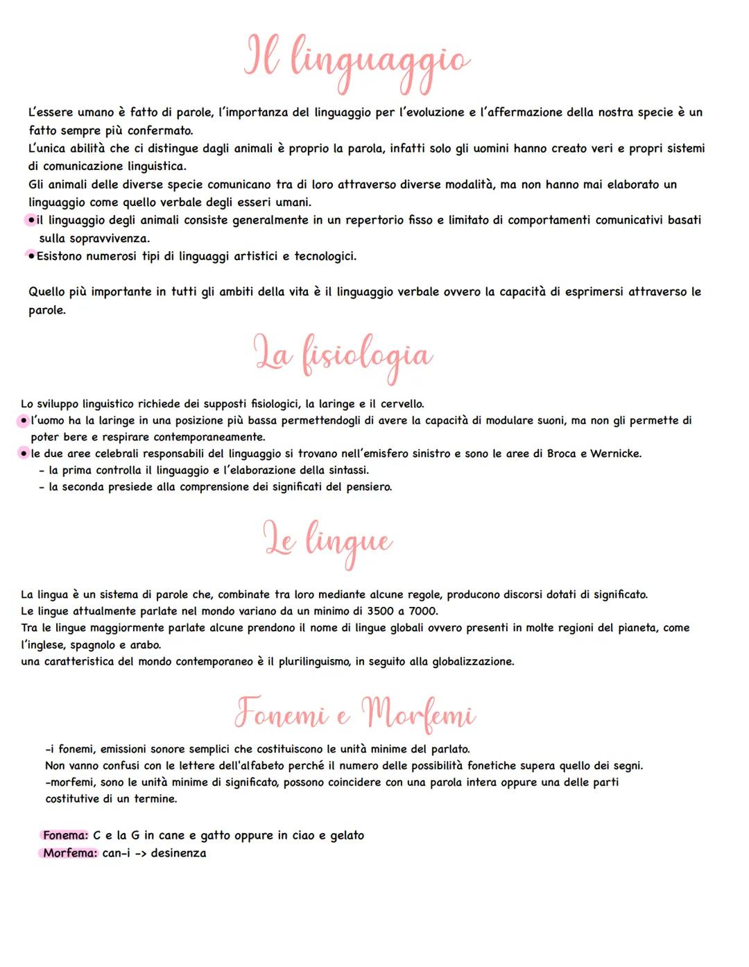  # Il linguaggio

L'essere umano è fatto di parole, l'importanza del linguaggio per l'evoluzione e l'affermazione della nostra specie è un
f