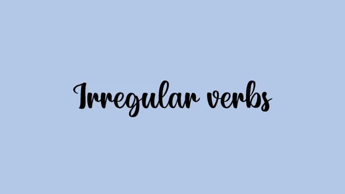 Know Irregular verbs thumbnail